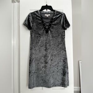 Adam Levine Collection Gray Velvet Dress